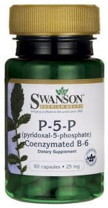 Vitamine b-6 20mg (p-5-p) 60 gélules. SWANSON