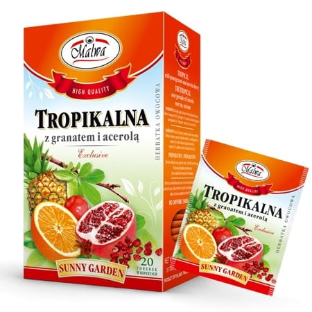 Thé tropical à la grenade et à l'acérola (20x2g) 40g Mauve