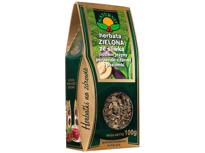 Thé vert prune, feuilles de mûres, groseilles et fraises des bois 100g NATURA WELCOME