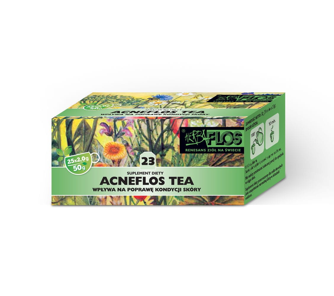 23 acneflos tea fix 25 x 2g - santé de la peau herba - FLOS