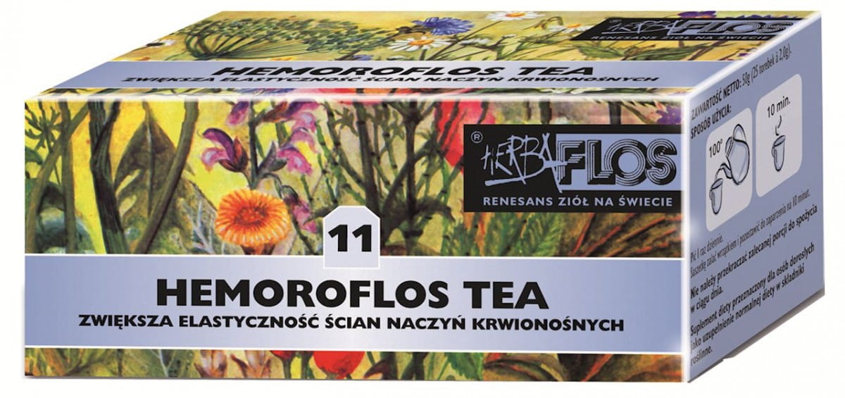 Thé contre les hémorroïdes 20 x 2g - 11 thé hemoroflos fix - HERBA - FLOS