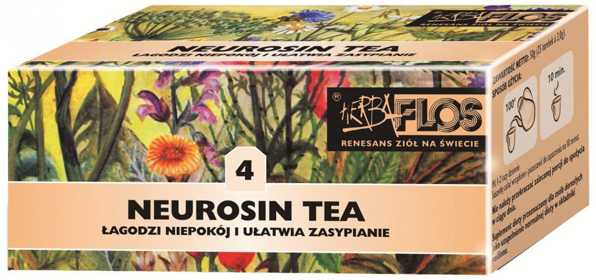 Il soulage l'anxiété et facilite l'endormissement thé - 4 neurosin tea fix 20 x 2g - HERBA - FLOS