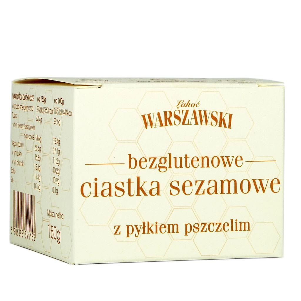 Biscuits sésame sans gluten au pollen d'abeille 150g - BAR VARSOVIE