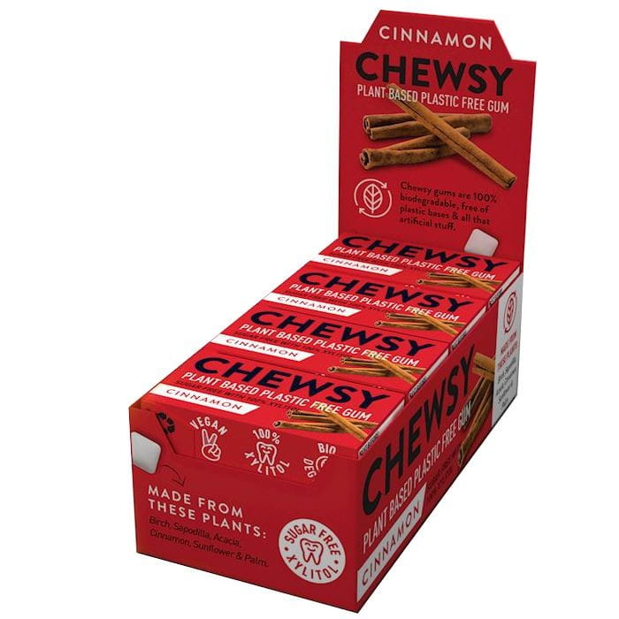 Chews de chewing-gum au goût cannelle avec xylitol (présentoir) 15g x 12 pièces CHEMLAND