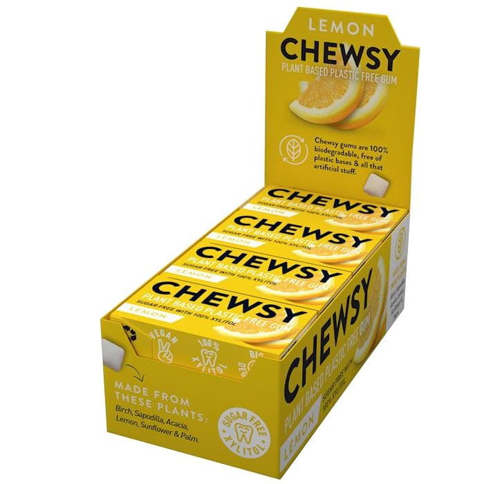 Chews de chewing-gum saveur citron au xylitol (présentoir) 15g x 12 pièces CHEMLAND