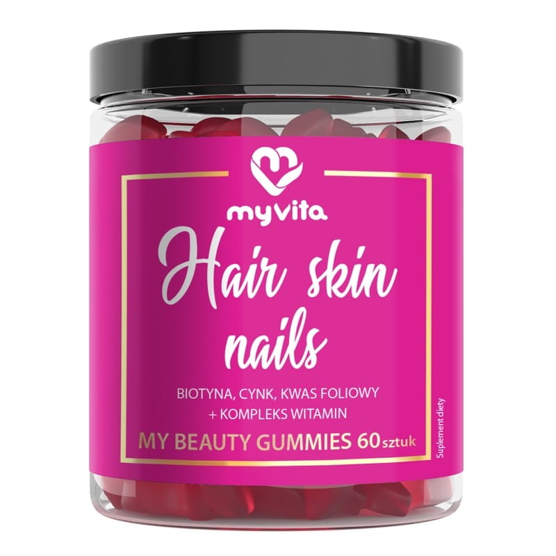 Gummies cheveux peau ongles avec pectine d'agrumes 60 pcs - MYVITA