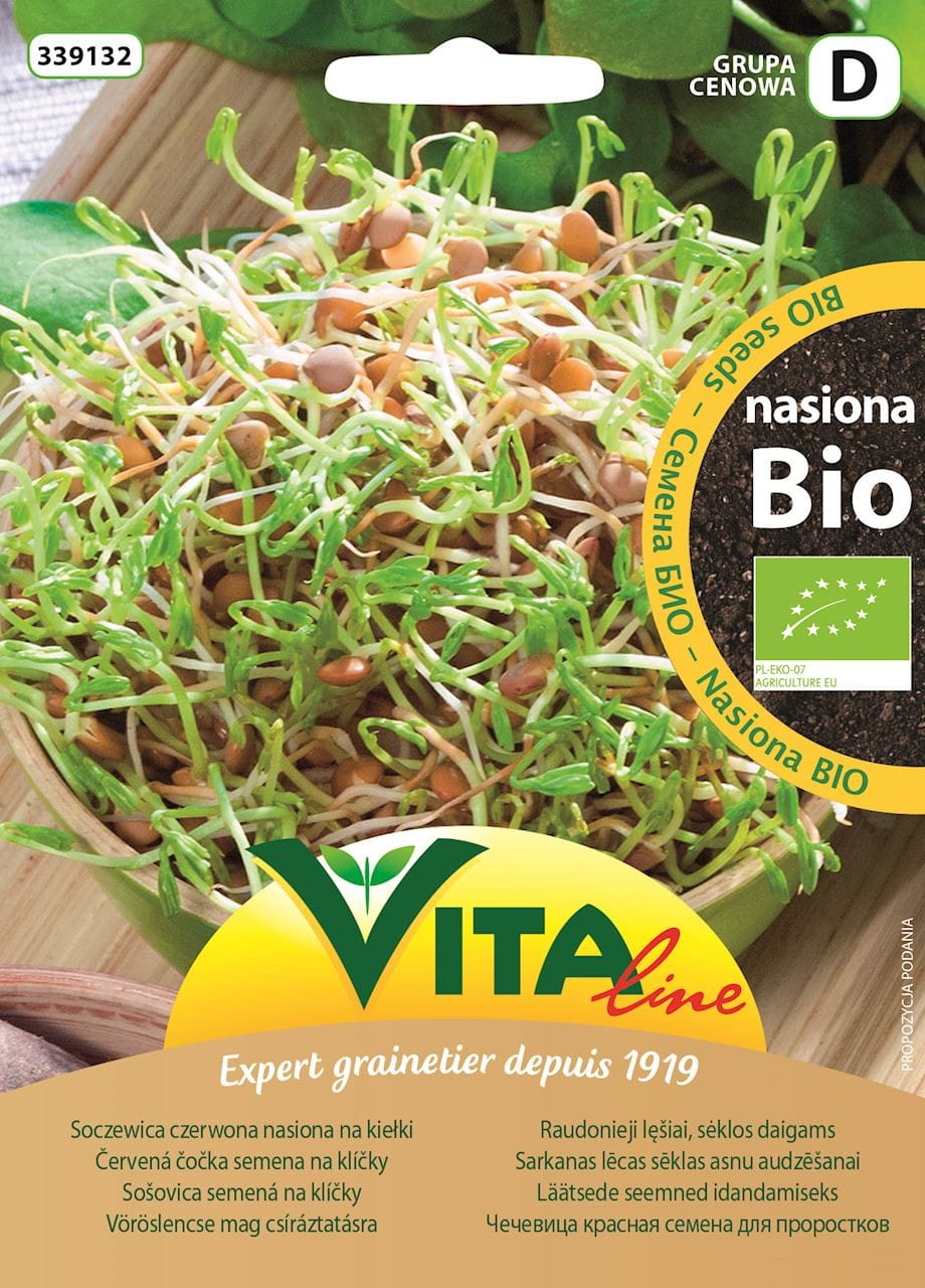 Graines de lentille corail BIO pour germes 30 g VITA LINE