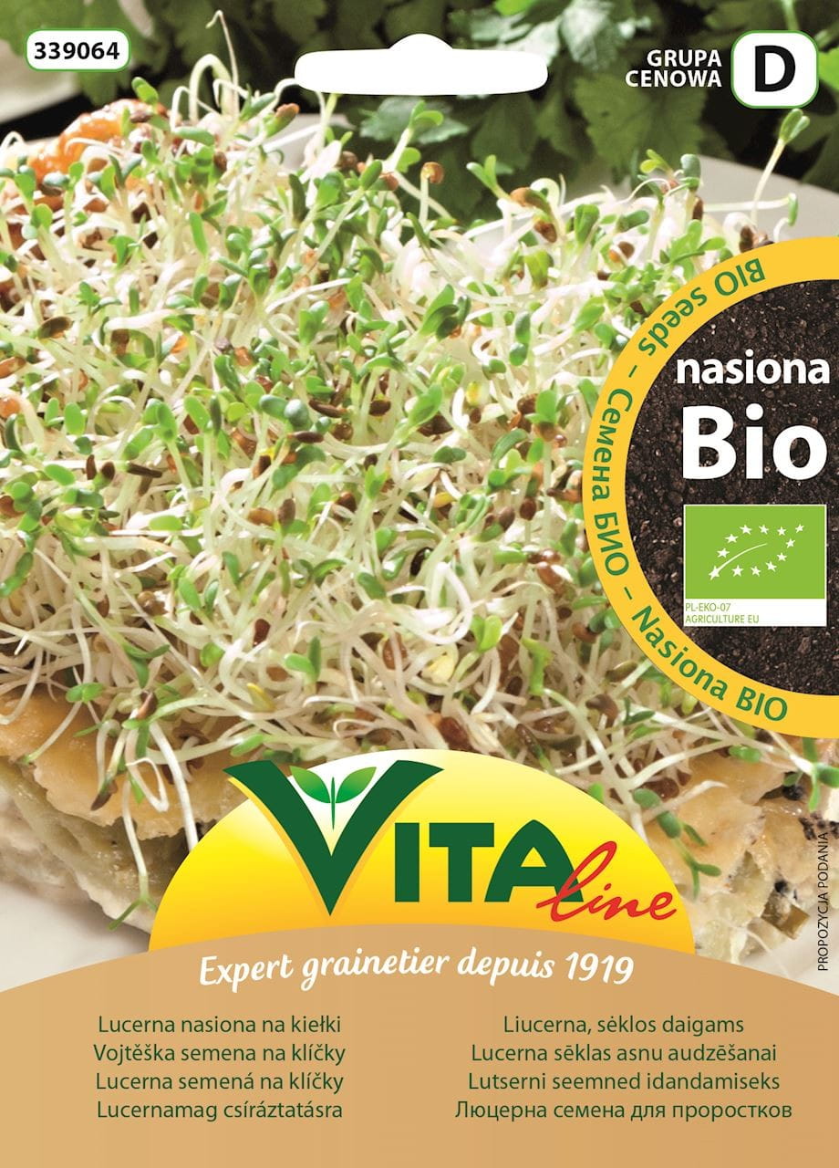 Graines de luzerne BIO pour germes 20 g de VITA LINE