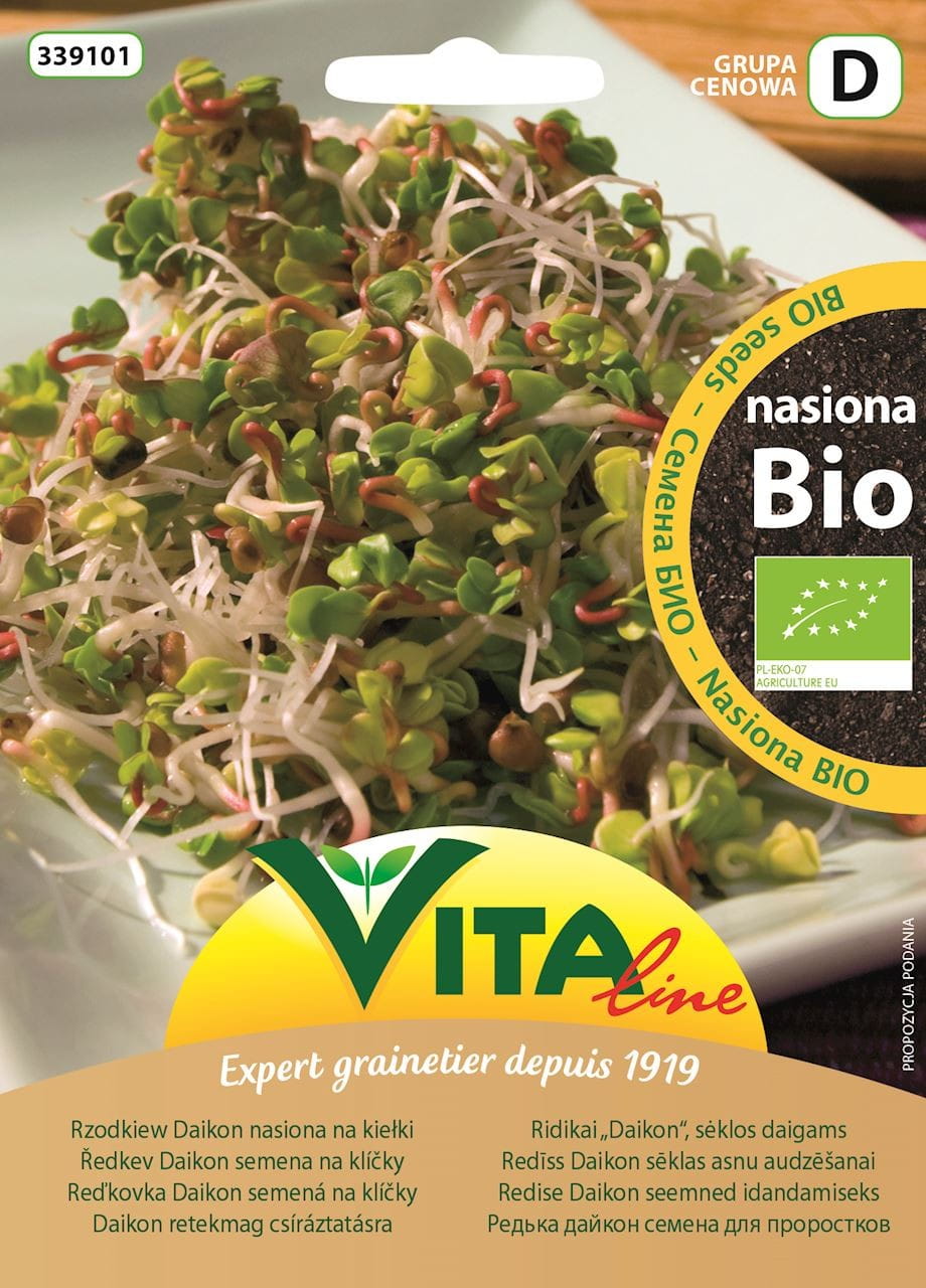 Graines de radis BIO daikon pour germes 20 g VITA LINE