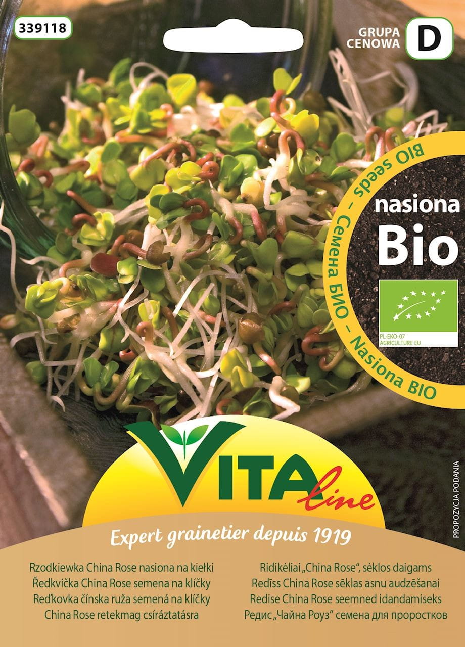 Graines de radis rose de Chine BIO pour germes 20 g VITA LINE
