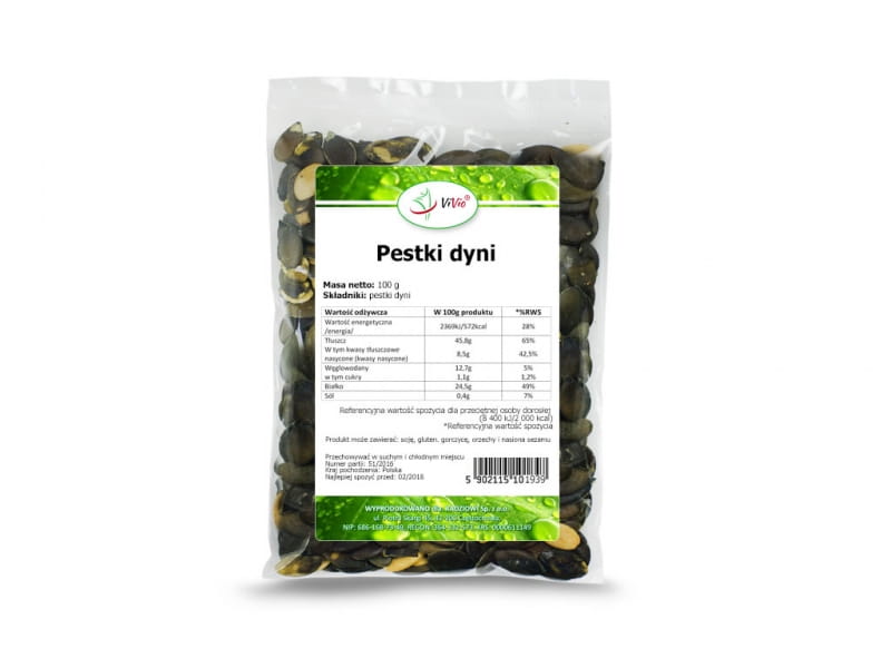 Graines de courge décortiquées 100g VIVIO
