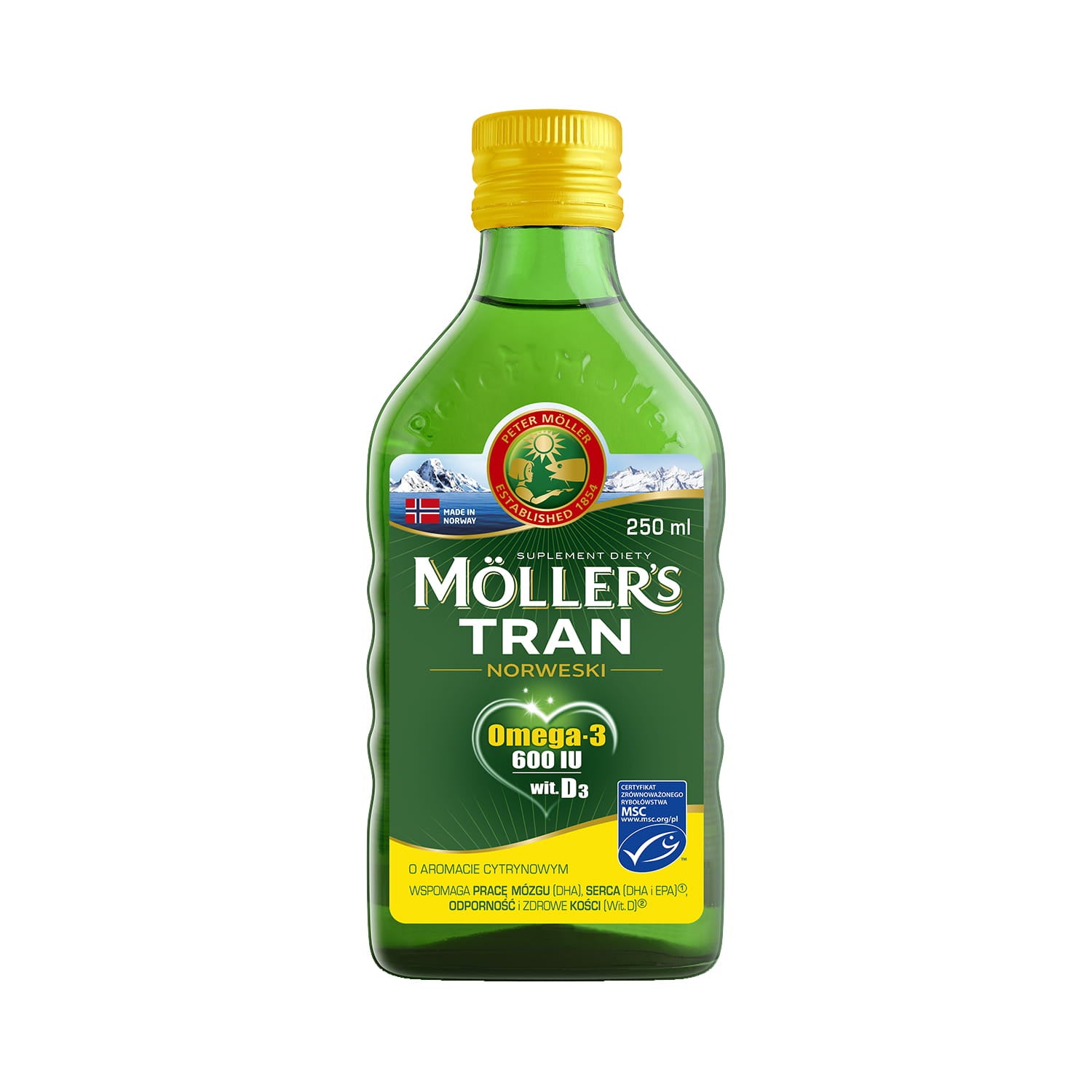 Huile de citron de Norvège 250 ml MOLLER'S MOLLERS