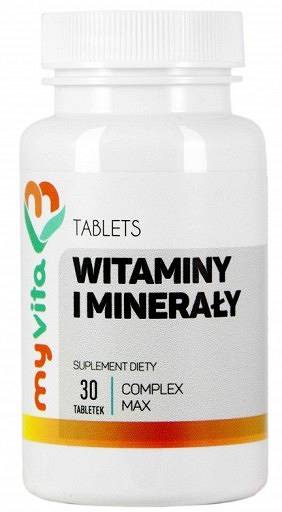 Complexe de vitamines et minéraux 30 comprimés - MYVITA