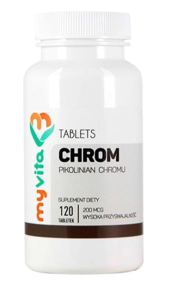 Chrome chrome picolinate de chrome 200 mcg 120 comprimés - MYVITA