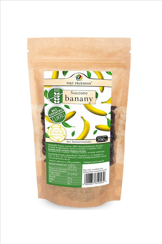 Bananes séchées sans gluten 200g CINQ CHANGEMENTS