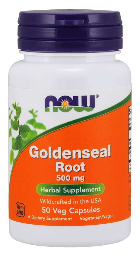 Racine d'hydraste 500mg 50vcaps. - sceau d'or NOW FOODS