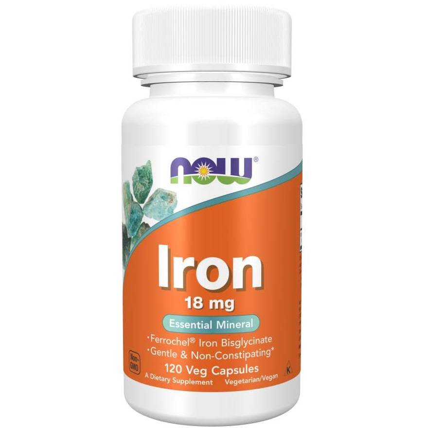 Fer 18mg 120 vcaps. - fer NOW FOODS