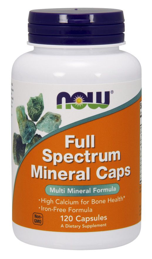 Minéraux à spectre complet 120caps. MAINTENANT ALIMENTS