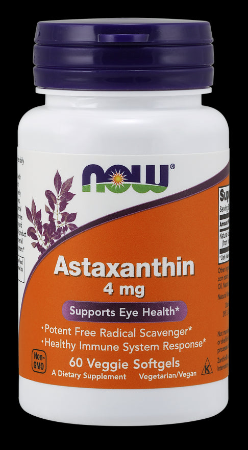 Astaxanthine 4mg 60vsgls. - NOW FOODS astaxanthine