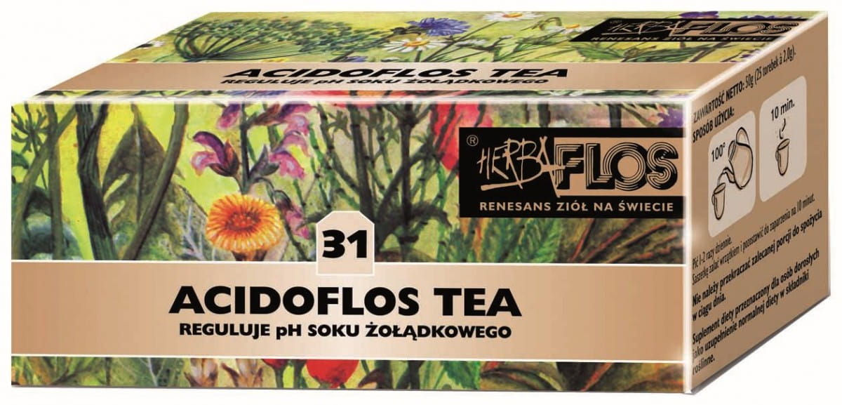 Tisane hyperacidité 20 x 2g - 31 thé acidoflos fix - HERBA - FLOS