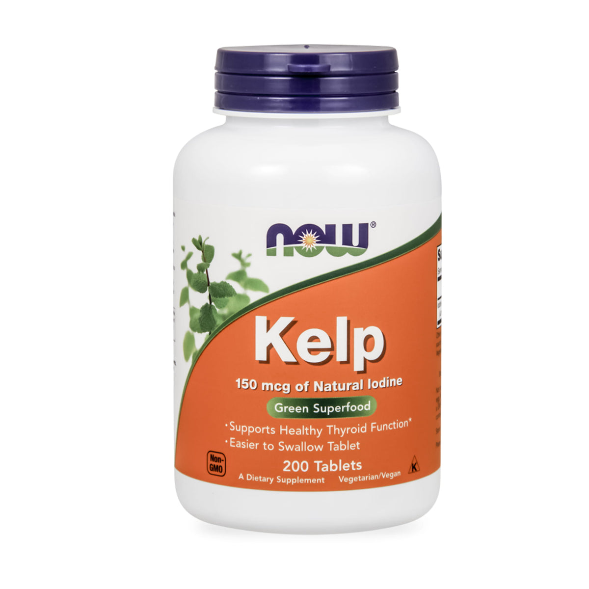 Support de vessie en iode de varech naturel 200 comprimés NOW FOODS