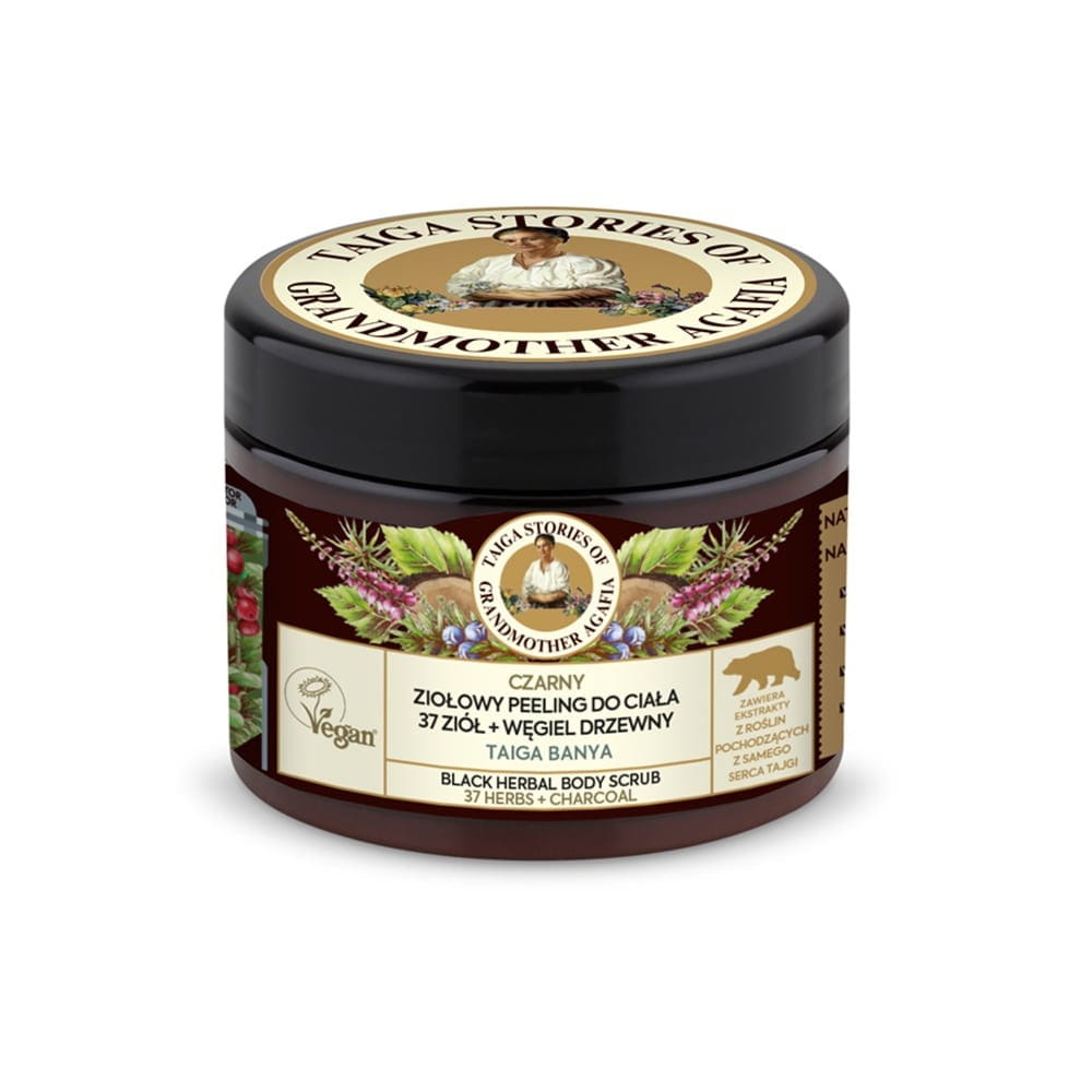 Gommage corporel noir aux extraits de 37 herbes 300 ml