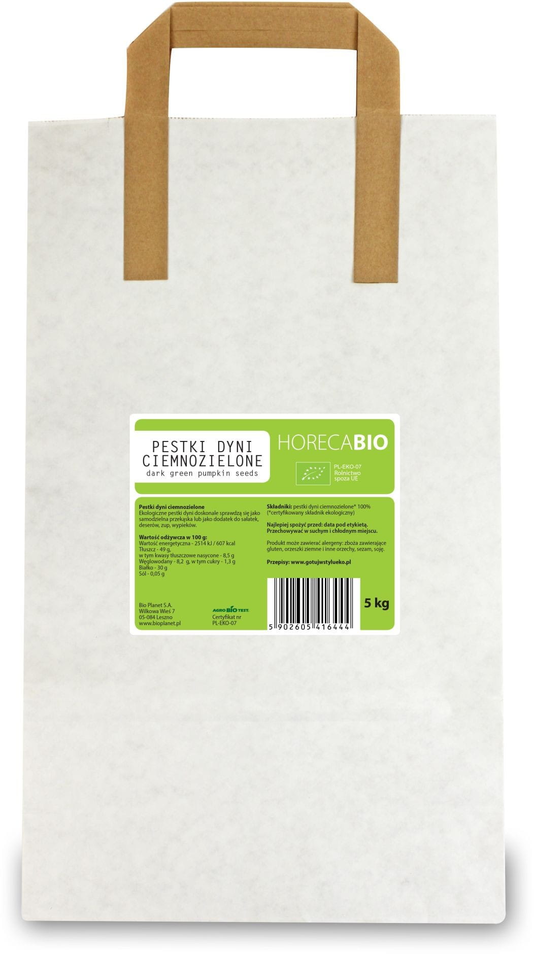 Graines de courge vert foncé BIO 5 kg - HORECA