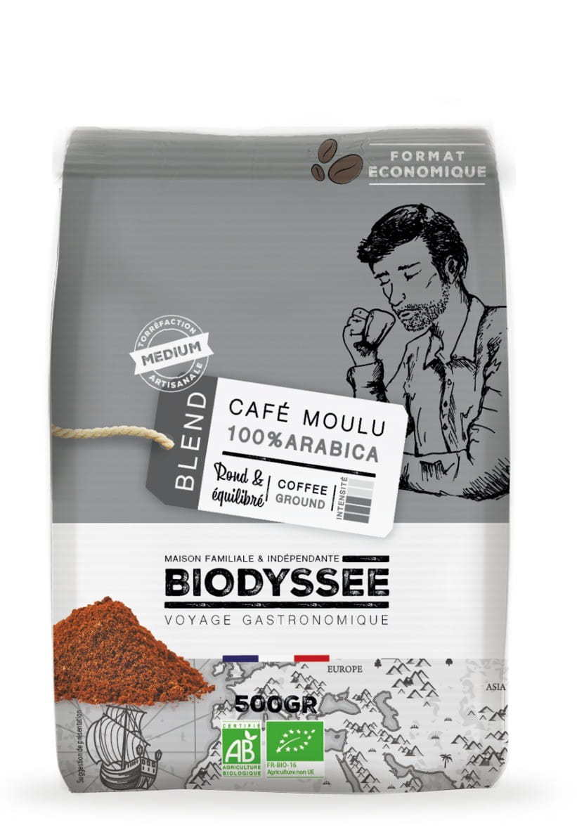 Café moulu 100% Arabica 500g ECO BIODYSSEE