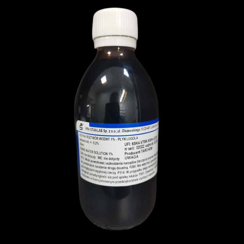 Solution de Lugol 1% solution d'eau iodée 250ml STANLAB