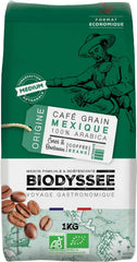 Café 100% arabica mexico grains 1 kg ECO BIODYSSEE