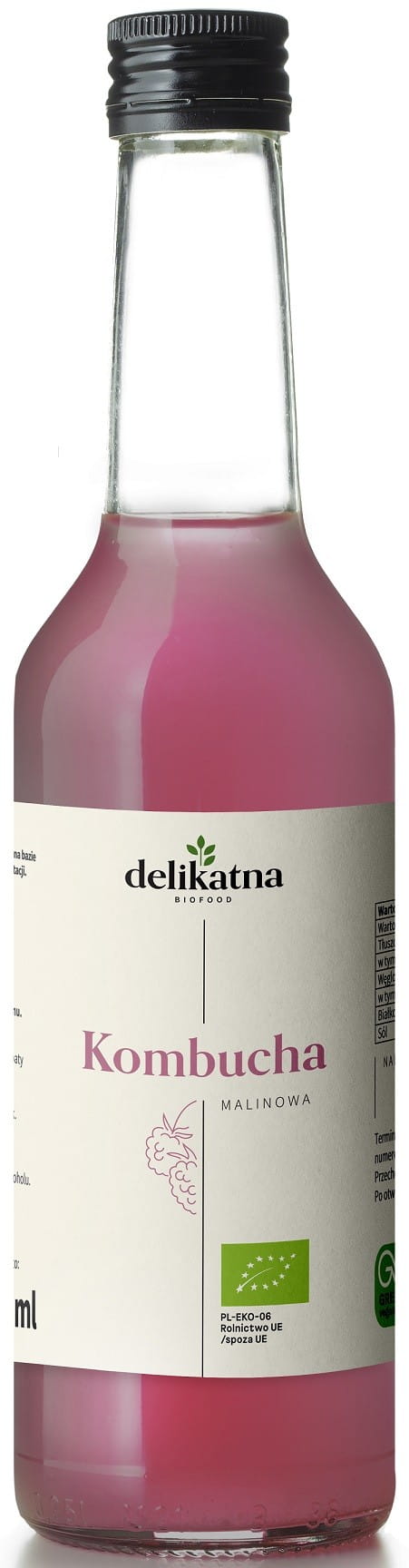 Kombucha framboise BIO 330 ml - DÉLICAT