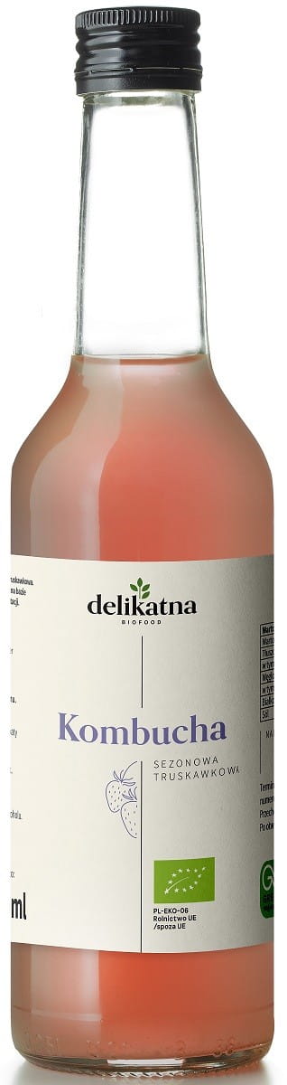 Fraise Kombucha BIO 330 ml - DÉLICATE