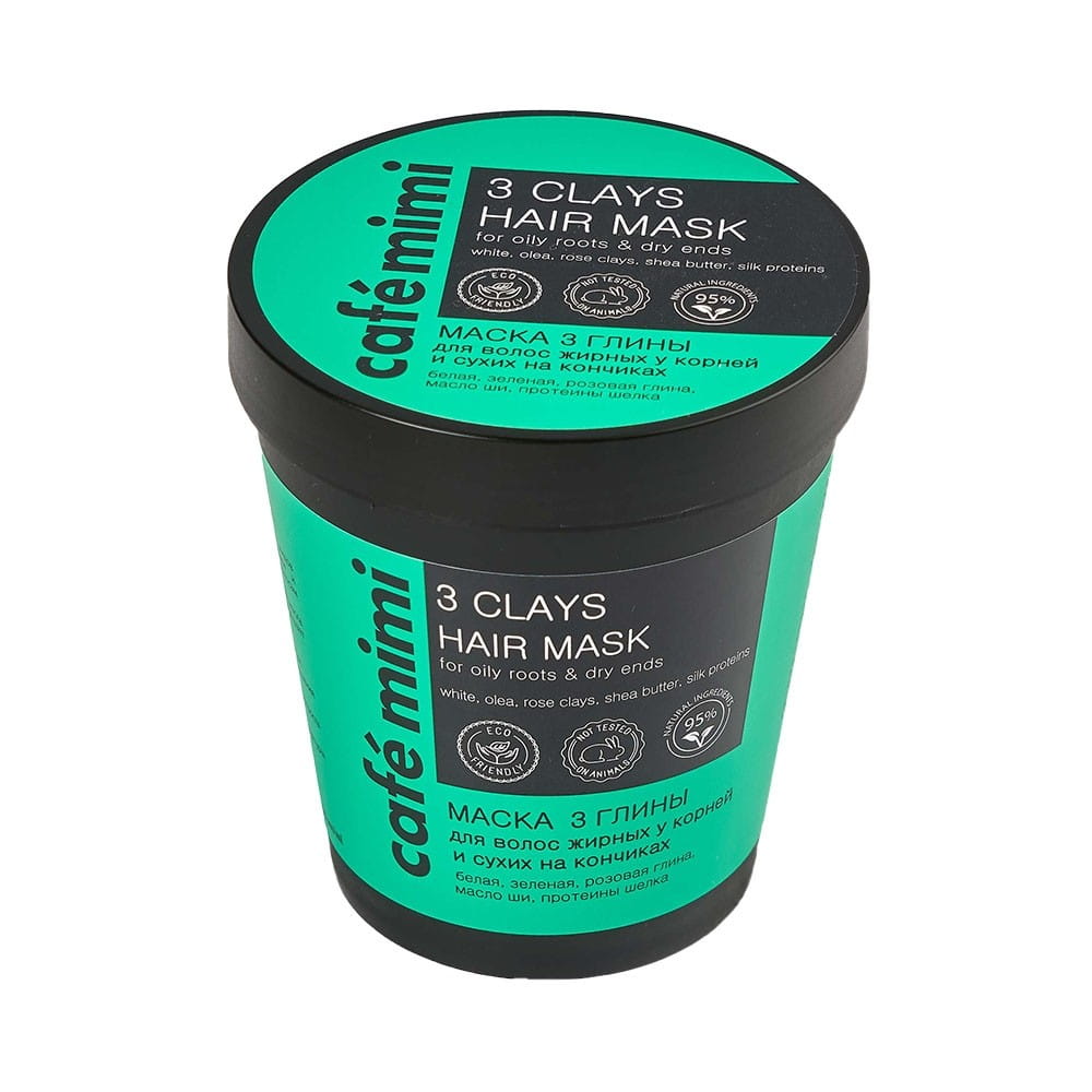 Masque capillaire aux 3 argiles 220 ml CAFEMIMI