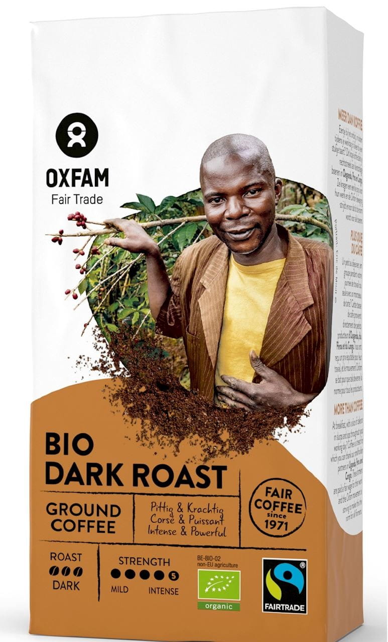 Café moulu arabica / robusta torréfié foncé commerce équitable BIO 250 g - OXFAM