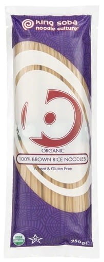 Riz sans gluten (riz, nouilles complètes) BIO 250 g - KING SOBA