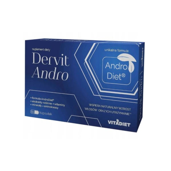 Dervit andro 60 gélules contre la chute des cheveux - VITADIET