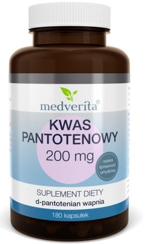 Acide pantothénique 200 MG 180 gélules MEDVERITA