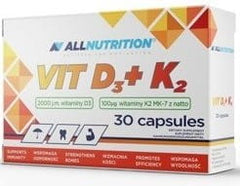 Vitamine D3 2000 K2 30 gélules résistance ALLNUTRITION