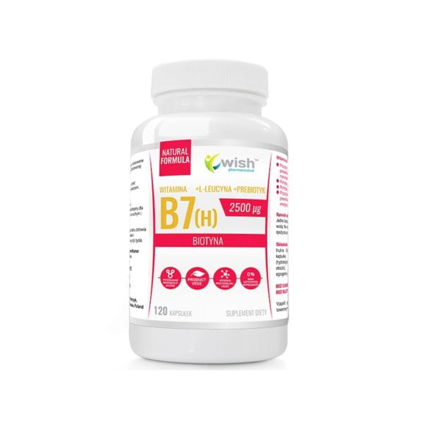 Capsules de biotine 120. Vitamine B (h) WISH