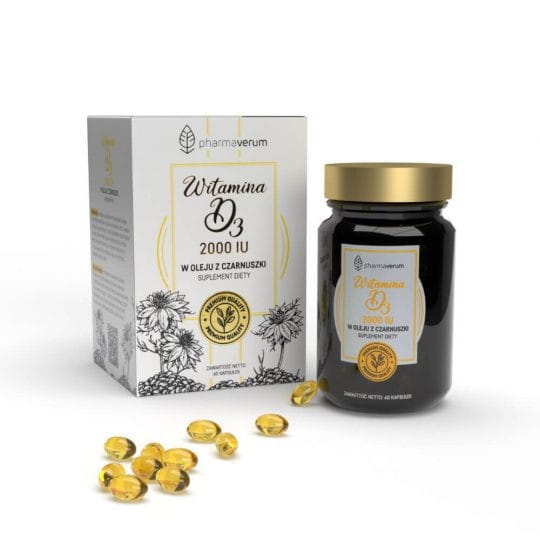 Vitamine D3 2000 dans l'huile de nigelle PHARMAVERUM