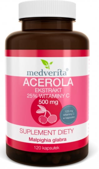 Extrait d'Acérola 25% 500 MG 120 gélules MEDVERITA