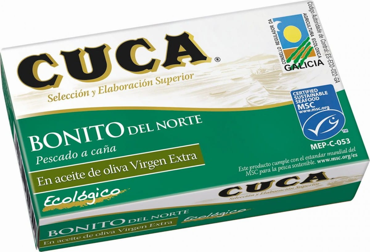 Bonito thon msc à l'huile d'olive extra vierge BIO 112 g (82 g) - CUCA