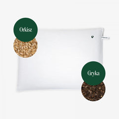 Coussin de couchage au sarrasin et épeautre pour adulte blanc (45 x 60 cm) - PLANTULE PILLOWS