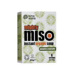 Soupe instantanée sans gluten au miso blanc, potiron et légumes BIO (6 x 10 g) 60 g - KING SOBA