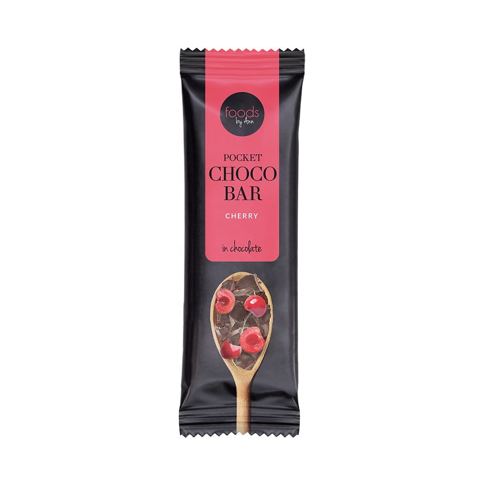Tablette Choco cerise au chocolat 35 g FOODS BY ANN