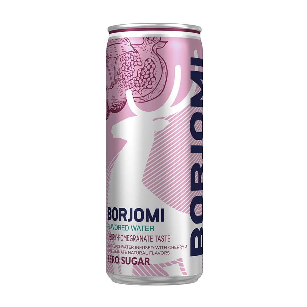 Boisson au goût de cerise et de grenade, canette de 330 ml - BORJOMI