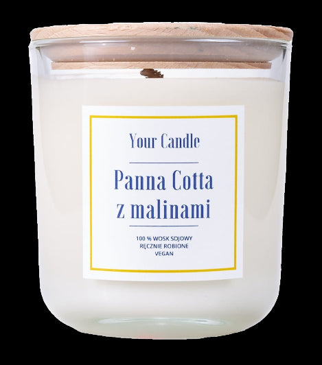 Bougie de soja panna cotta aux framboises 210 ml - VOTRE BOUGIE