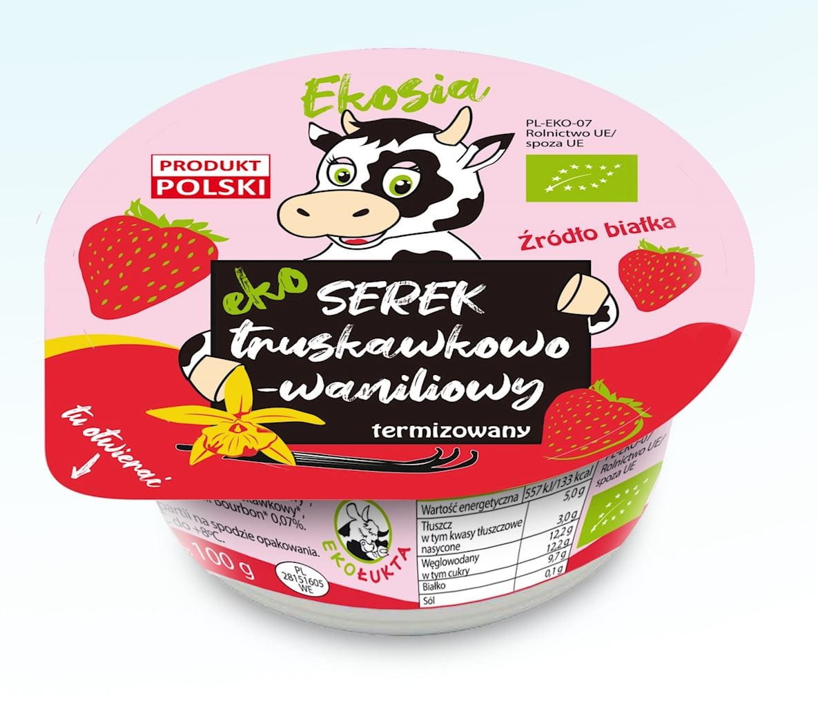 BIO FRAISE - FROMAGE VANILLÉ 120 g - ECO LUKTA