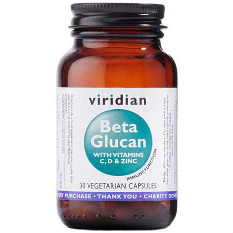 Bêta glucane avec vitamines C et D et zinc beta glucane avec vitamines CD & zinc 30 gélules VIRIDIAN