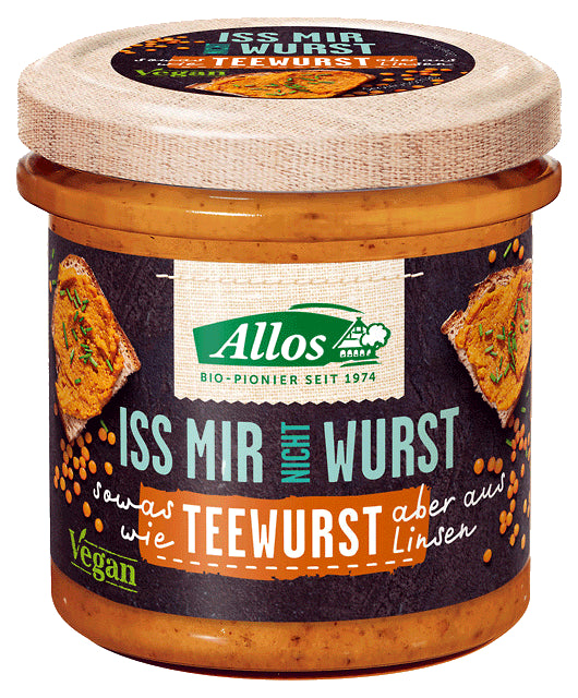 PÂTES VEGAN A'LA SAUCISSE TEEWURST SANS GLUTEN BIO 135 g - ALLOS